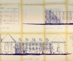 Lycée de jeunes filles Jules Ferry de Chambéry, transformation de l’internat en externat : dessin de façade, 2 février 1966.